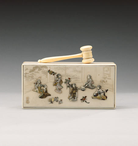 An elegant ivory box,