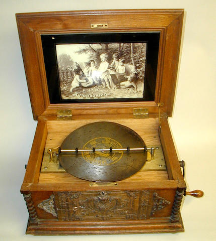 A Symphonion 'Rococo' style disc musical box,