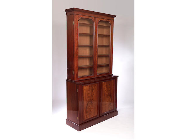 A Victorian mahogany Cabinet Bookcase,