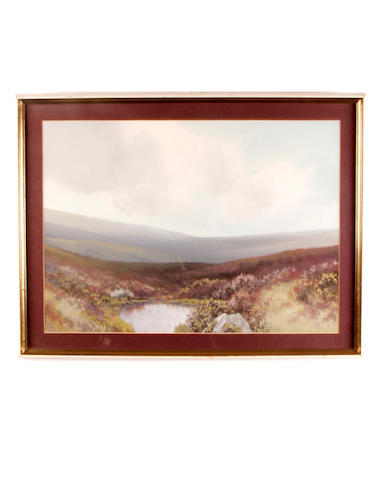 R D Sherrin A Dartmoor scene, together with W H Dyer, 'Haretor Dartmoor' 37 x 51cm