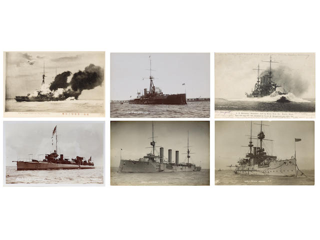 A Large Collection of bound volumes of Postcards of Naval interest