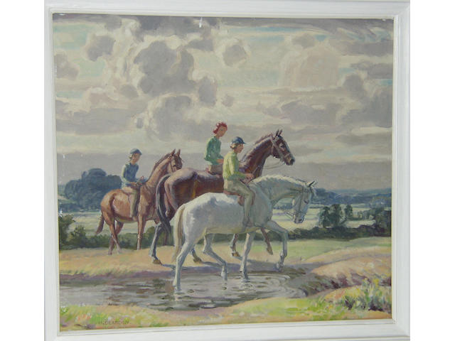 Harold Dearden (1888-1969) British Young Riderssigned 'H. Dearden', oil on canvas, 43.5 x 48cm (17&#188; x 19&#188;in).