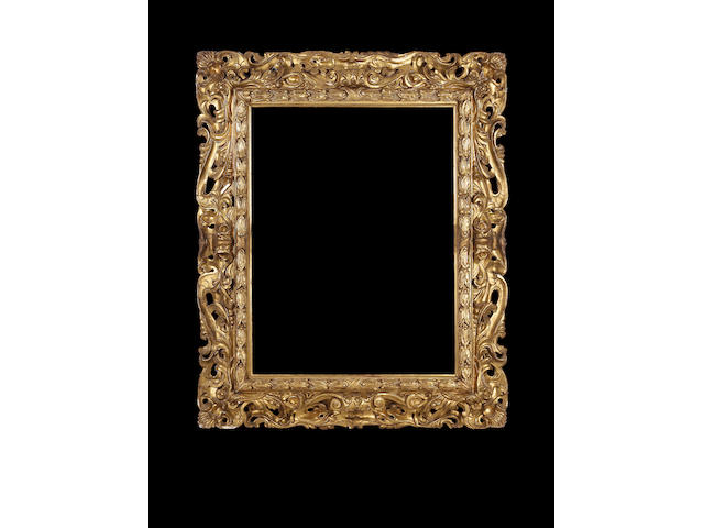 A Fine Florentine 18th Century carved, pierced and gilded frame,