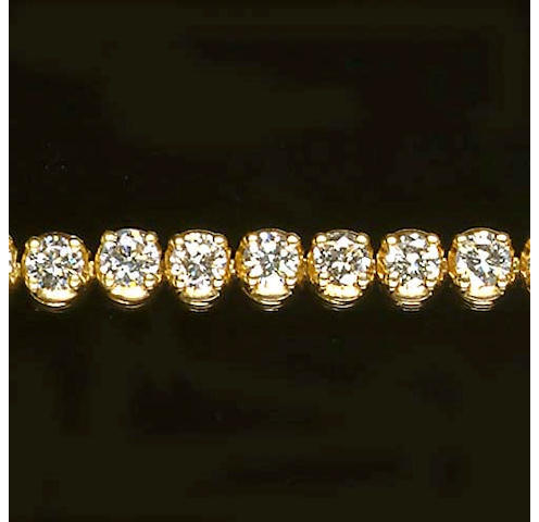 A diamond line bracelet
