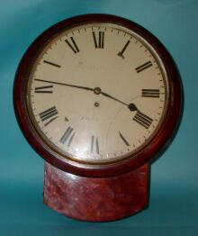A mahogany trunk dial timepiece, Thwaites and Reed, London, circa 1840,
