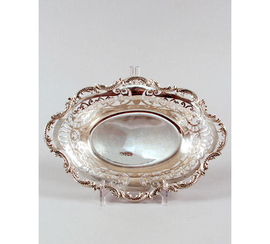 A silver pierced bon-bon dish, London 1901,