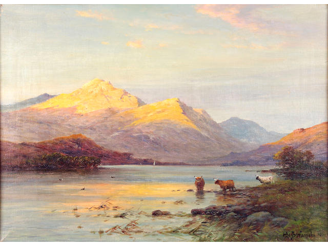 Alfred F DeBreanski Jr (20thc) "Evening Light, Loch Fyne" 41 x 56cm