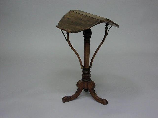 An unusual Victorian walnut reading table,