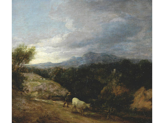 Thomas Gainsborough (1727-1788) 1727 Extensive Wooded Upland Landscape c.1786, oil on canvas, 25.5 x 33cm