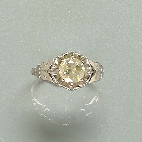A diamond single-stone ring