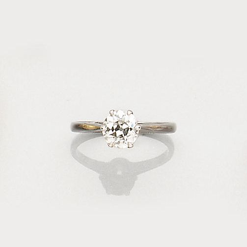 A diamond single-stone ring