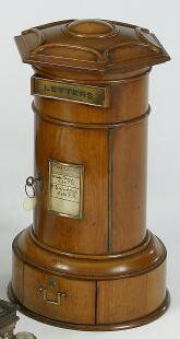 A Victorian oak hall postbox,