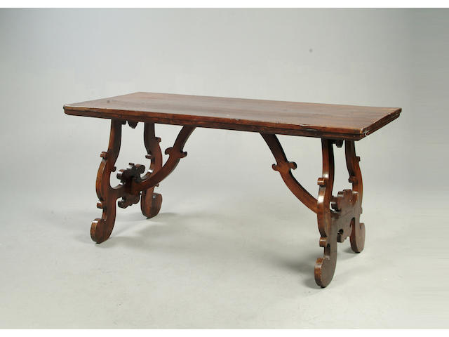 A 17th century style walnut table