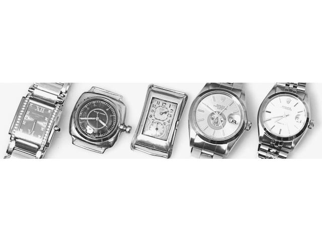 Patek Phillipe. A lady's stainless steel and diamond wristwatch, Acier, model no. 4910/10A-011