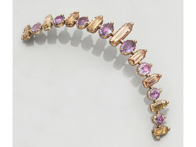 An early 19th century amethyst and topaz tiara (2)