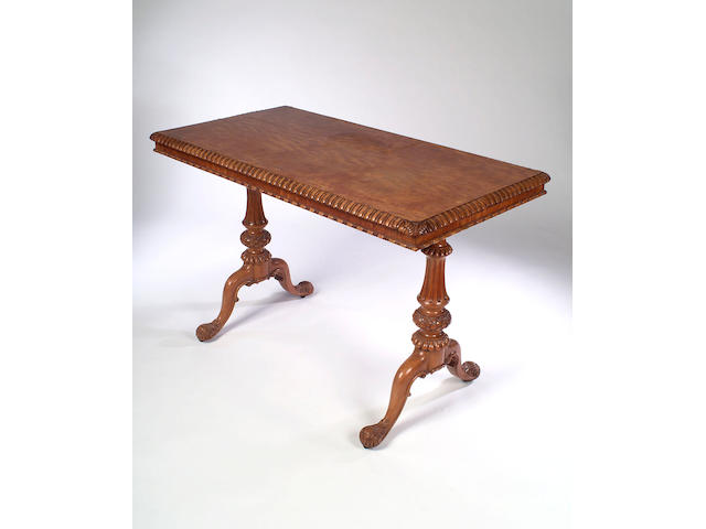 A satinwood Centre Table, stamped GILLOWS, LANCASTER,