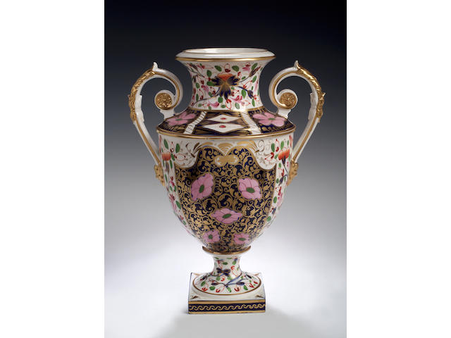 Derby, circa 1820, An urn shaped vase,