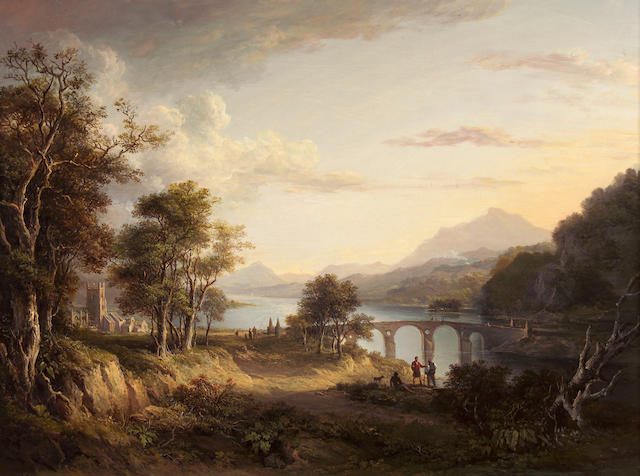 Studio of Alexander Nasmyth (1758-1840) A West Highland Landscape 44.5 x 60cm (17 1/2 x 24ins)