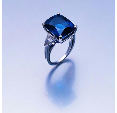 A fine Kashmir sapphire single-stone ring by Tiffany & Co.