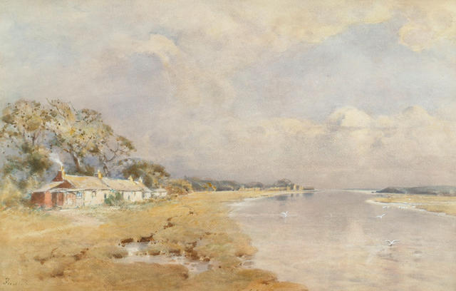 Frederick Tucker (fl.1880-1915) 'A Solway Estuary' 45 x 71cm (17 1/2 x 28in)