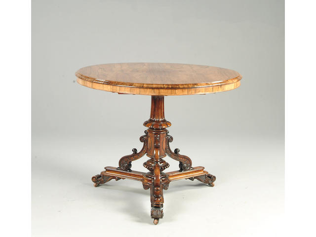 A Victorian rosewood centre table