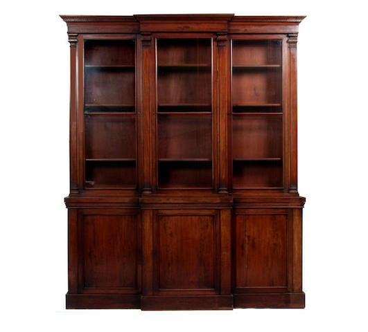 A Victorian mahogany breakfront bookcase