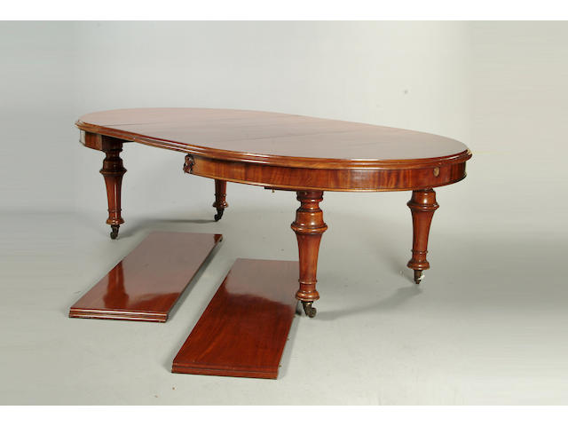 A large Victorian mahogany dining table
