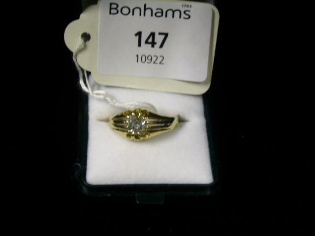 A diamond single-stone ring