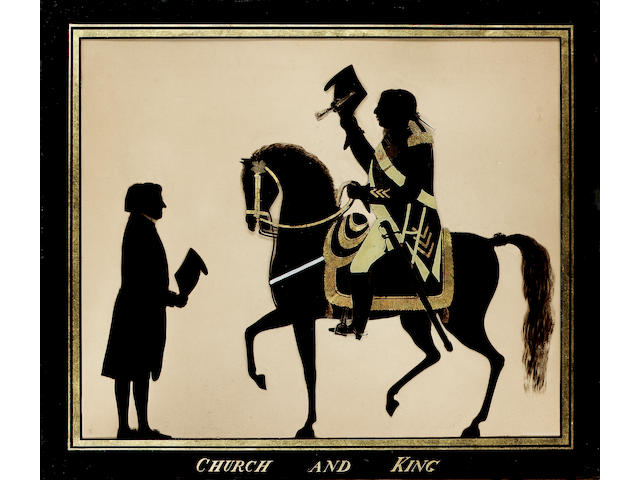 C. Rosenberg, George III raising hat to John Moore, silhouette