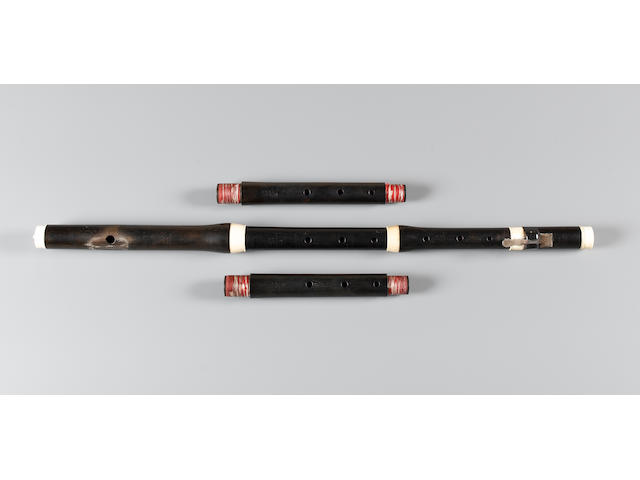 A Rare and Important Ebony and Ivory Flute in C by Friedrich Gabriel August Kirst, Potsdam circa 1780
