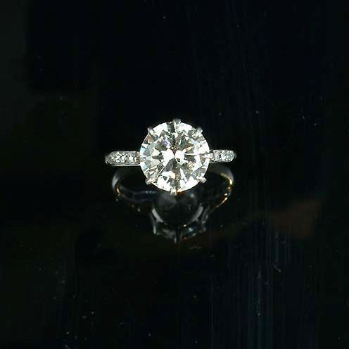 A diamond single-stone ring