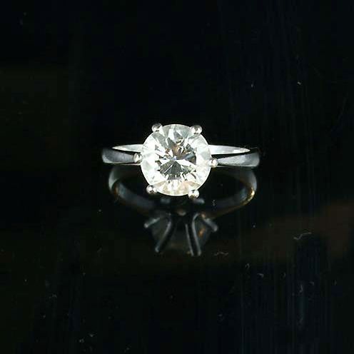 A diamond single-stone ring