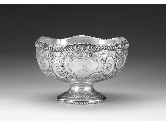 A late Victorian silver rose bowl, by Atkin Brothers, Sheffield 1892,