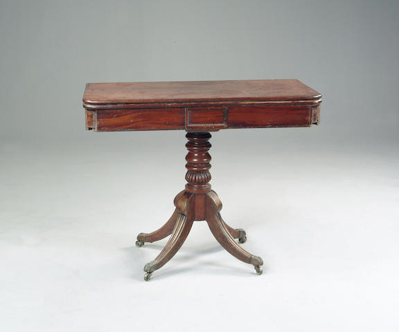A late Regency mahogany card table