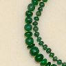 A two row graduated emerald bead necklace (6)