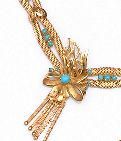 A turquoise necklace