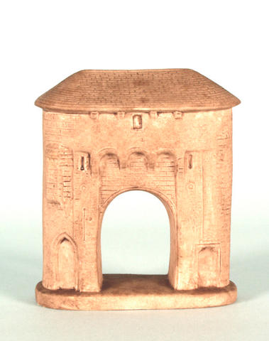 A WH Goss model of The Old Gateway on Monnow Bridge at Monmouth,