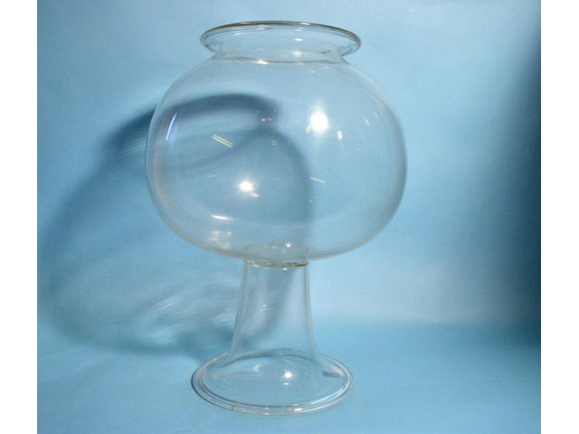 A reproduction glass leech bowl probably 20th Century