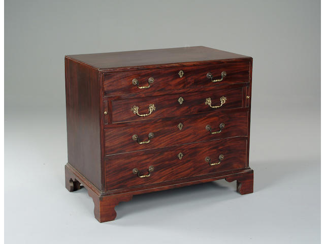 A George III mahogany gentleman's dressing chest