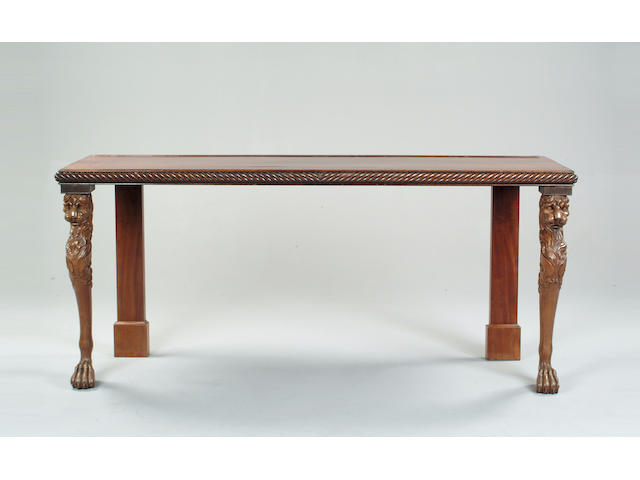 A mahogany serving table