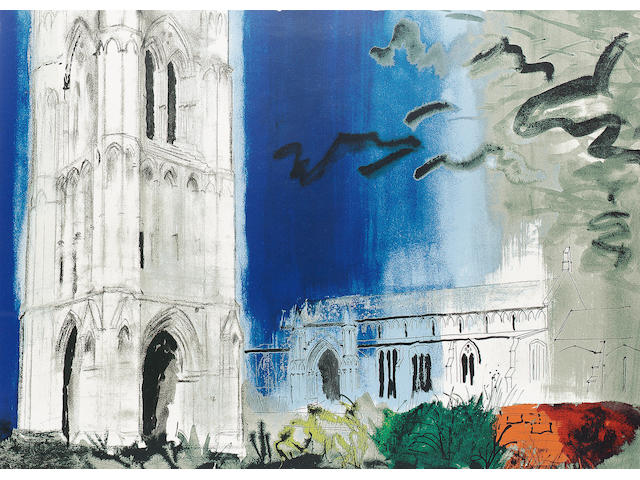 John Piper West Walton Silkscreen, 1981, printed in colours, on Arches, signed and numbered 55/70 in pencil, printed by Kelpra Studio, published by Marlborough Fine Art; apparently in good condition, unexamined out of the frame, 556 x 768mm (21 7/8 x 30 1/4in)(I)