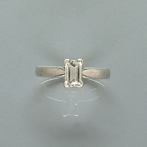 A diamond single-stone ring