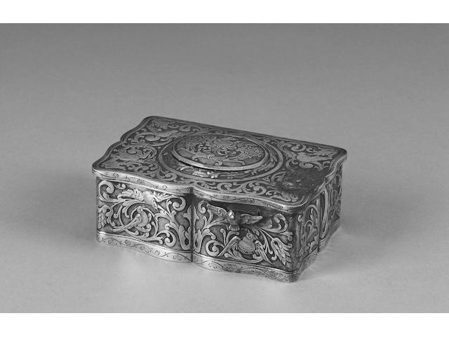 A late 19th century Continental silver gilt singing bird box,