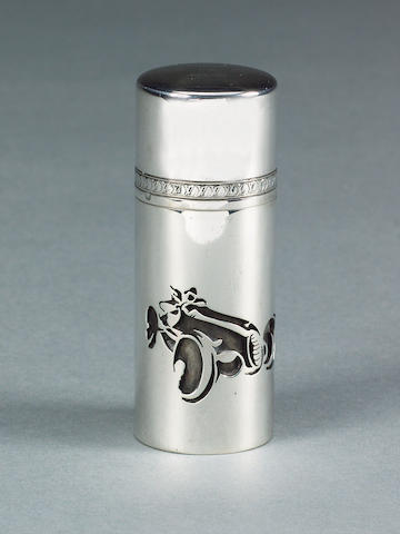 Bonhams : A superb Louis Vuitton silver pill box, French, 1930s