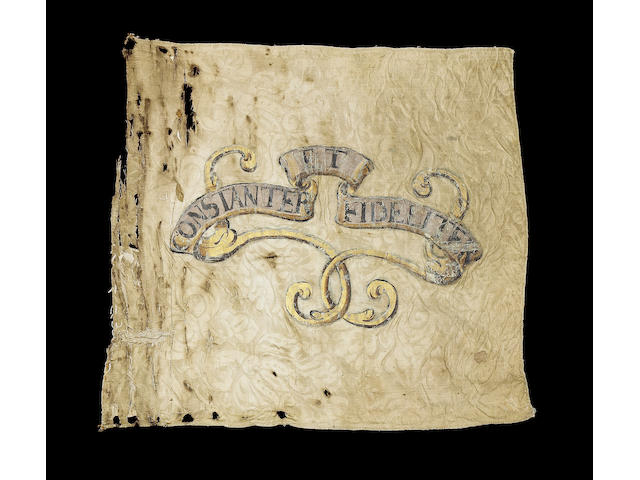 An Extremely Rare English Civil War Parliamentarian Standard Believed To Have Been Taken By Bernard Or William Brocas At The First Battle Of Newbury, 20 September 1643