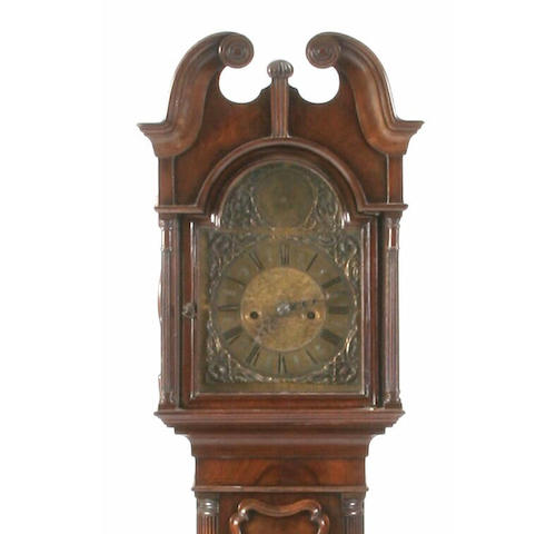 An early 20th Century miniature walnut longcase clock, T.Hill, Hull,