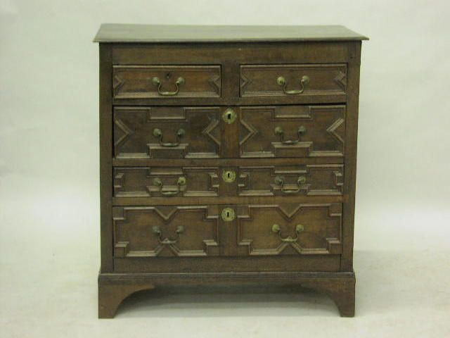 A late 17th Century oak chest,