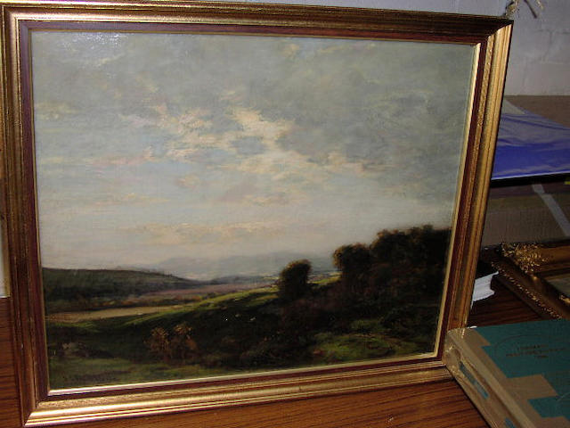 James Campbell Noble RSA, "Newton Moors", extensive landscape, 49 x 60cm.