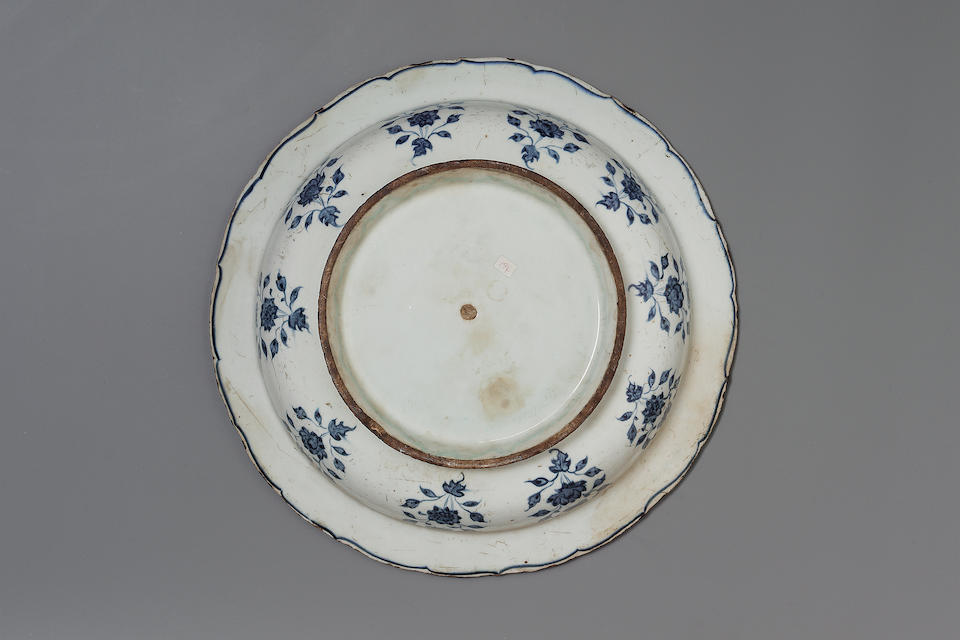 An Iznik blue and white pottery Dish  Turkey, circa 1525-35