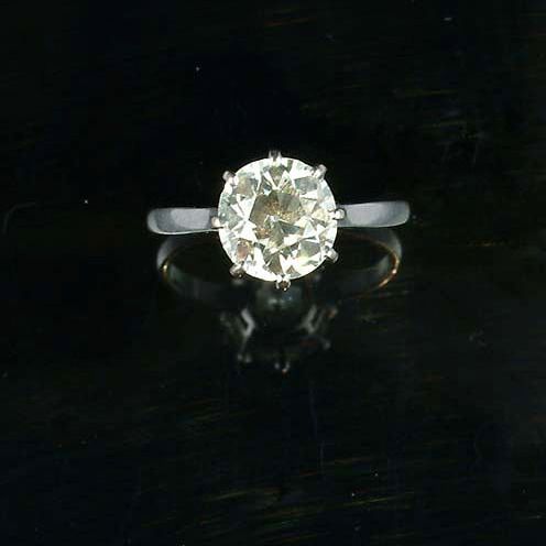 A diamond single-stone ring
